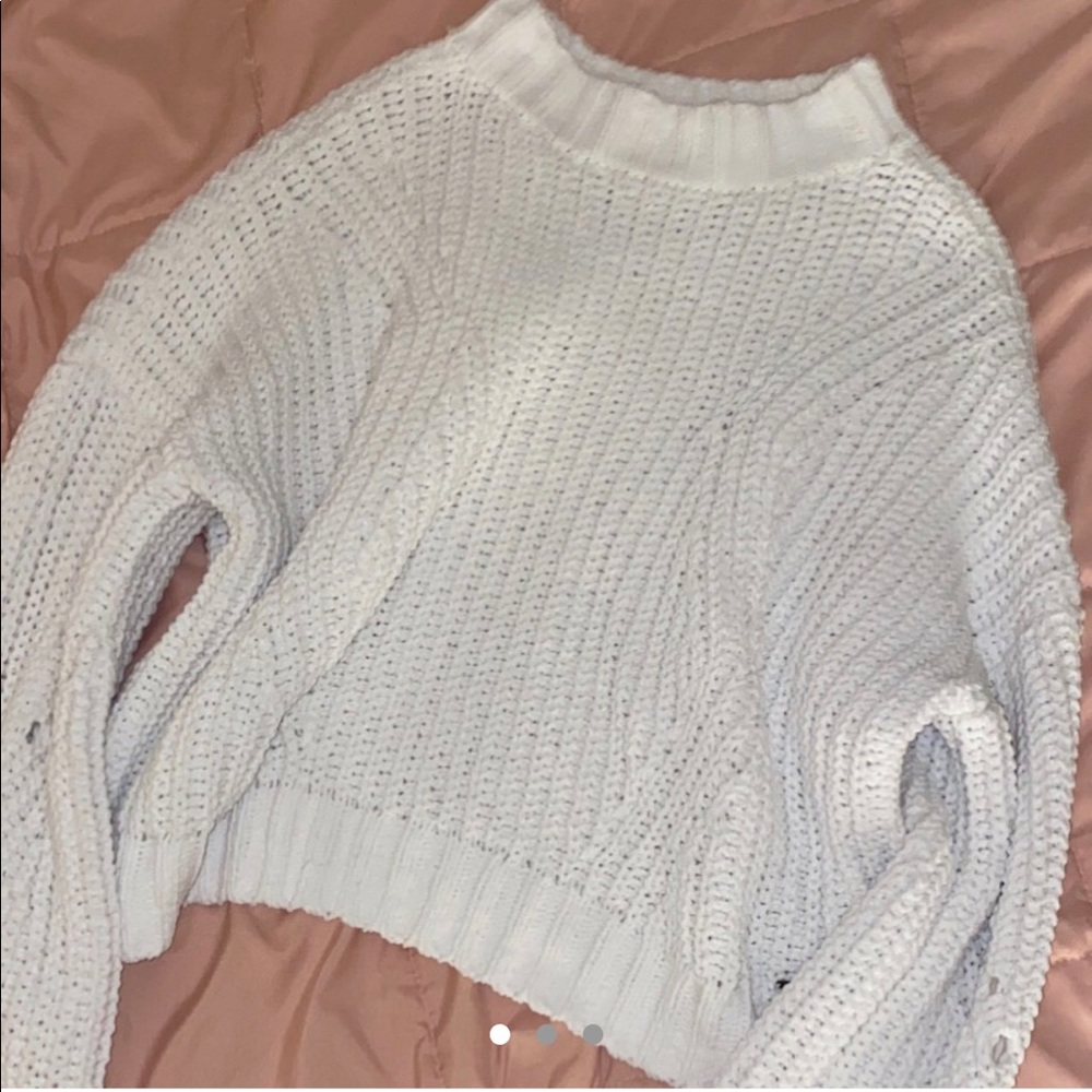 hollister chenille mock neck sweater